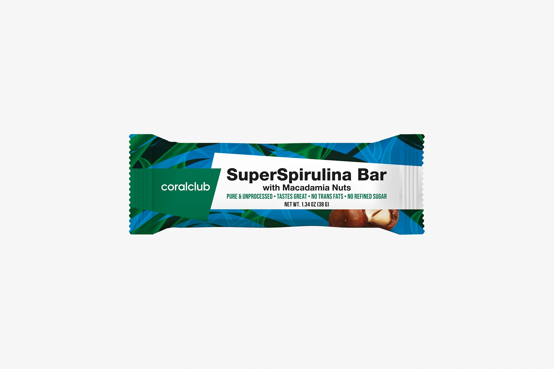 SuperSpirulina Bar cu nuci Macadamia