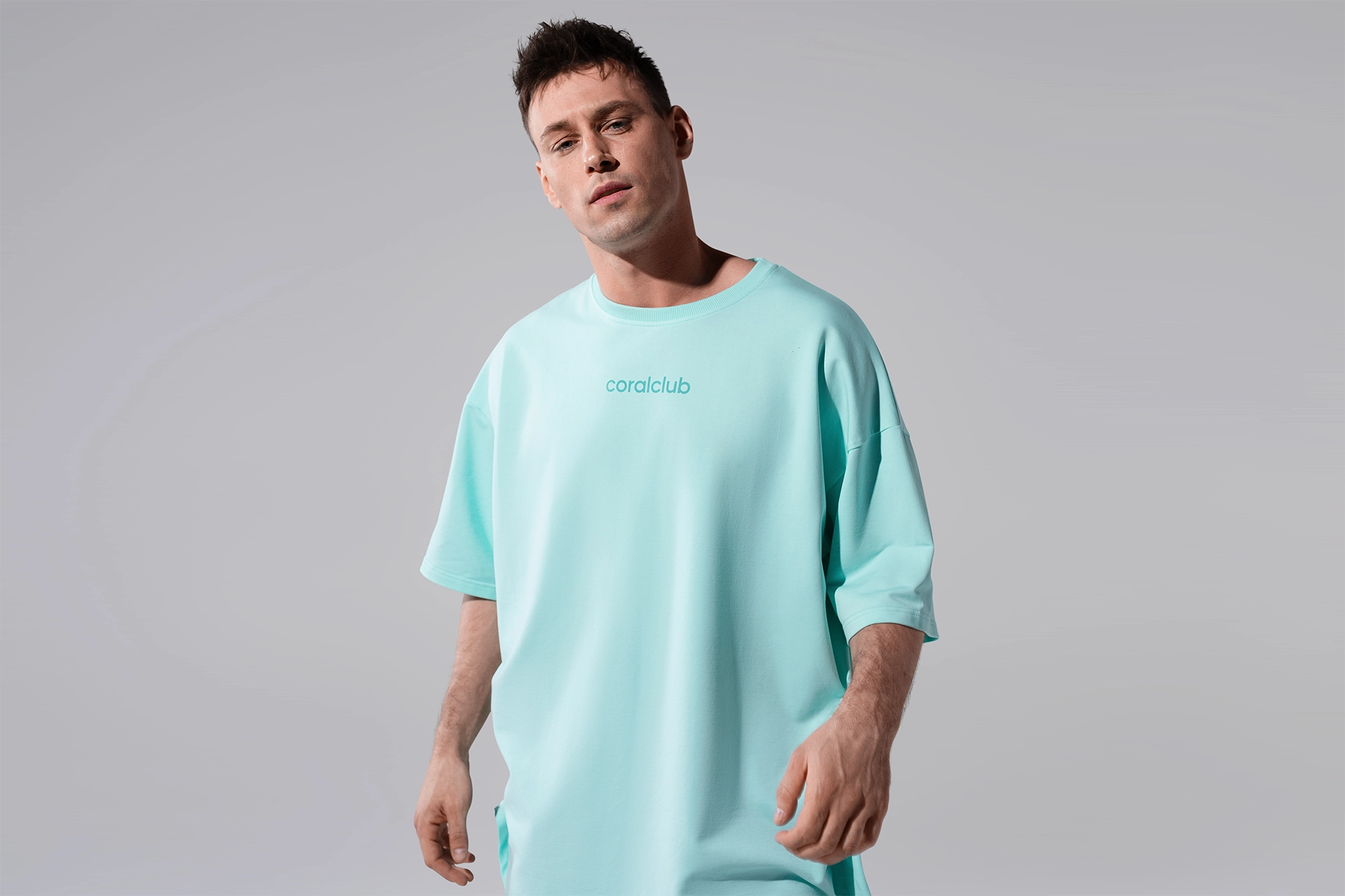 Tricou oversize, culoarea mentă