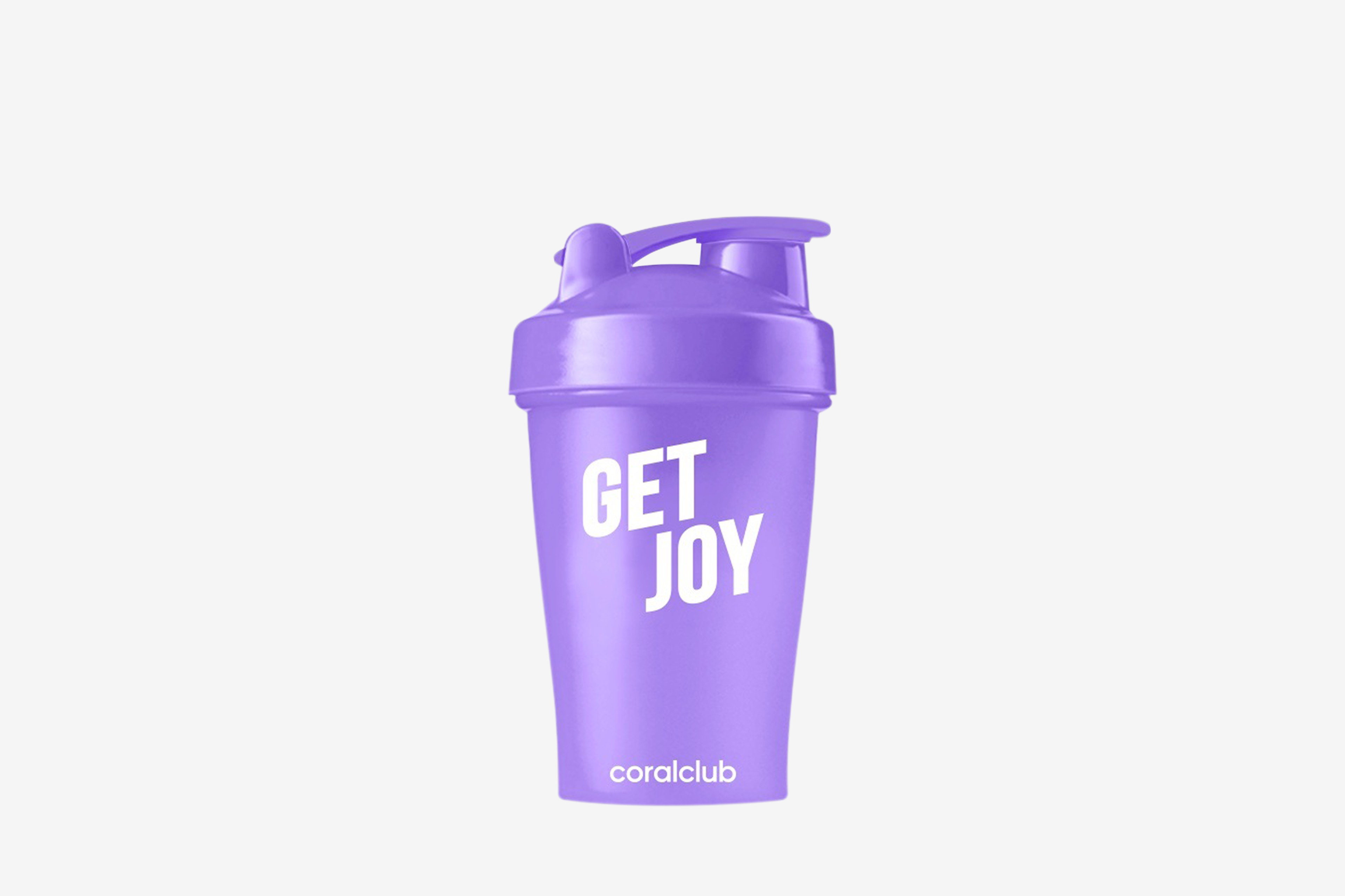 Shaker Coral Club Get joy 400 ml lavandă